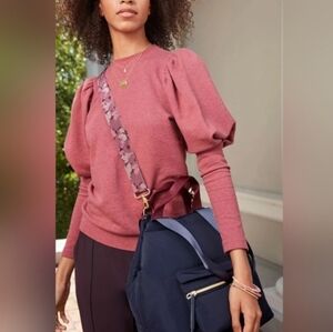 Stella And Dot Navy Zip It Convertible Tote